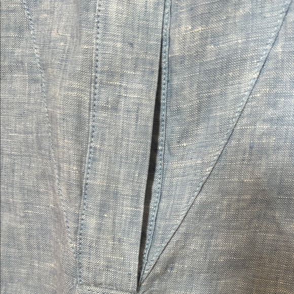 Poetry Sky Blue 100% Linen Shirt - Picture 4 of 6